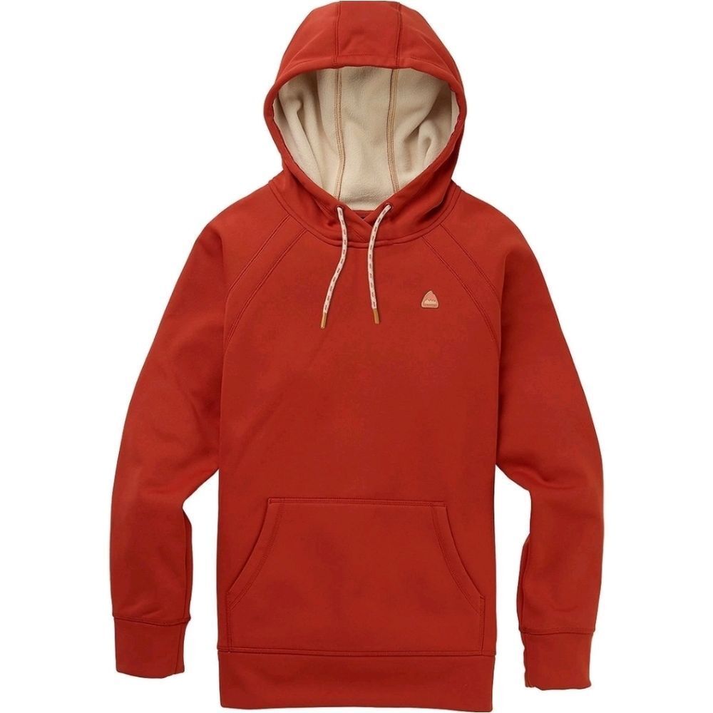 Burton Women's Crown Weatherproof Bonded Pullover Hoodie - Sz L  Deep Terracotta